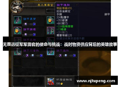 无畏远征军军需官的使命与挑战：战时物资供应背后的英雄故事